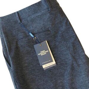 Hart Schaffner Marx Active Stretch Unhemmed Pants New York Fit 42R Blue Melange